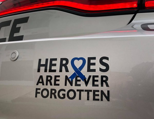 Sticker-set "HEROES ARE NEVER FORGOTTEN"/ Blue Ribbon