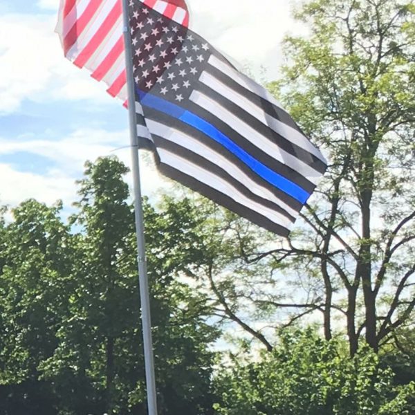 The Thin Blue Line Flagge USA, groß