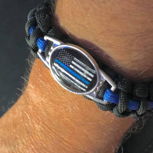 Rescue-Paracord "The Thin Blue Line" + USA-badge – Bild 3