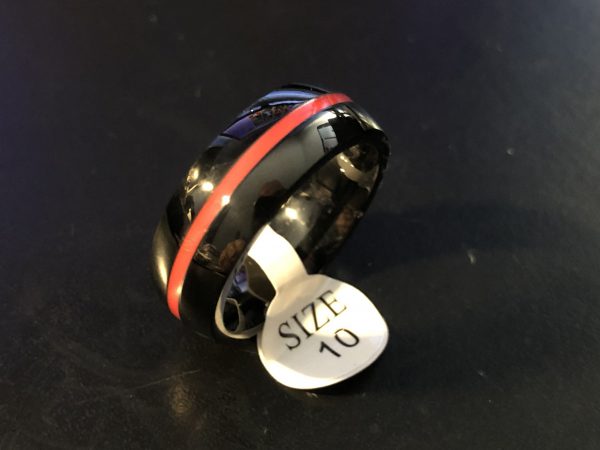 Ring "The Thin RED Line" Fire/Rescue - lackiert