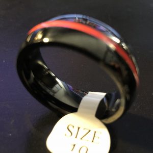 Ring "The Thin RED Line" Fire/Rescue - lackiert – Bild 4