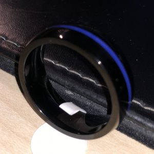 Ring "The Thin Blue Line" Police - lackiert – Bild 4