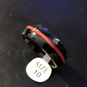 Ring "The Thin RED Line" Fire/Rescue - lackiert – Bild 2