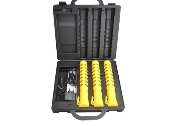 Highway LED-rescue & safety sticks, Profi-Set, gelb (3er & Ladekoffer)