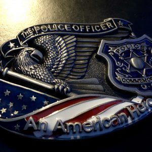 US-Gürtelschnalle/ belt-buckle "POLICE OFFICER" USA – Bild 3