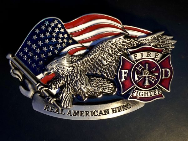 US-Gürtelschnalle/ belt-buckle "Firefighter"