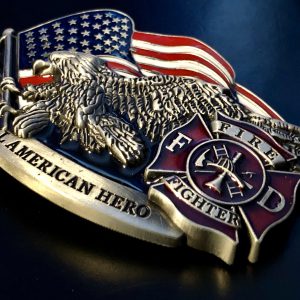 US-Gürtelschnalle/ belt-buckle "Firefighter" – Bild 2