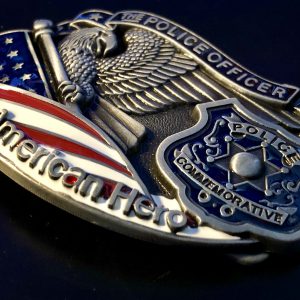 US-Gürtelschnalle/ belt-buckle "POLICE OFFICER" USA – Bild 2