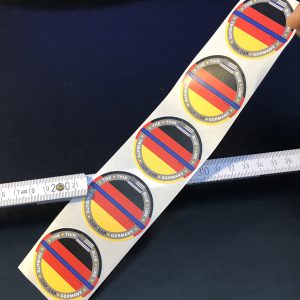 "The Thin Blue Line tribute cop-car Germany" - Sticker set (5 Stück, PVC) – Bild 3