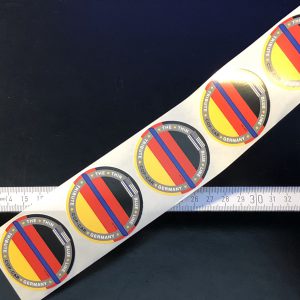 "The Thin Blue Line tribute cop-car Germany" - Sticker set (5 Stück, PVC) – Bild 4