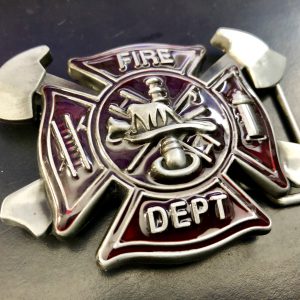 US-Gürtelschnalle/ belt-buckle "FIRE DEPT" cross – Bild 2
