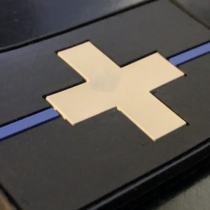The Thin Blue Line SWITZERLAND - 3D rubber patch, GREY – Bild 3