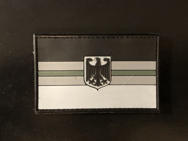 The Thin GREEN Line federal GERMANY - 3D rubber patch, GREY