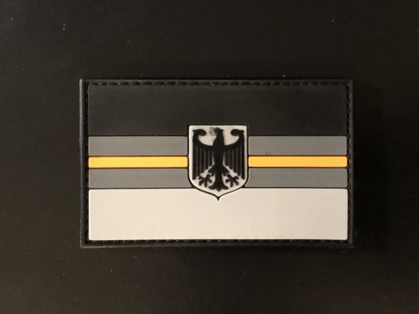 The Thin ORANGE Line, federal GERMANY - 3D rubber patch, GREY