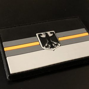 The Thin ORANGE Line, federal GERMANY - 3D rubber patch, GREY – Bild 2