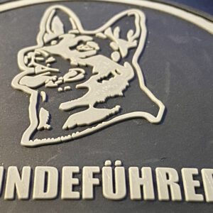"Hundeführer" 3D Gummi-Klettabzeichen/ rubber velcro-patch (dark OPS) – Bild 2