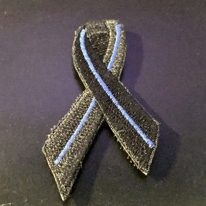 The Thin Blue Line - velcro ribbon patch/ Klett Schleife – Bild 3