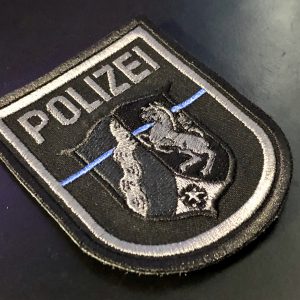 Landespolizei NRW, Thin Blue Line - velcro patch/ Klettabzeichen "dark OPS" – Bild 2