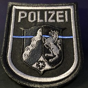 Landespolizei NRW, Thin Blue Line - velcro patch/ Klettabzeichen "dark OPS" – Bild 3