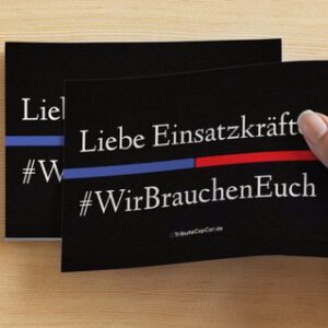 Set: 50 Flyer (A6) "Liebe Einsatzkräfte/ The Thin Blue-Red Line/ #WirBrauchenEuch" – Bild 5