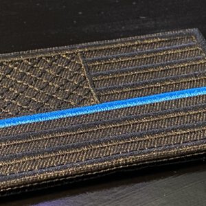 The Thin Blue Line USA "dark OPS" - velcro patch, stitched – Bild 3
