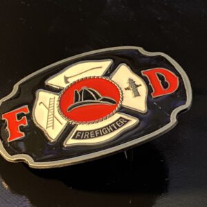 US-Gürtelschnalle/ belt-buckle "Firefighter" - oval – Bild 2