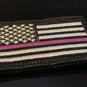 The Thin PINK Line USA - velcro patch, stitched – Bild 3