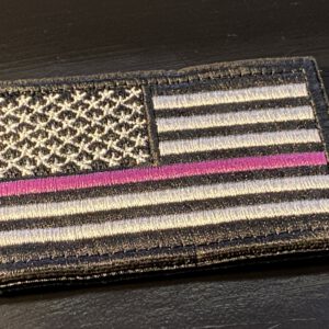 The Thin PINK Line USA - velcro patch, stitched – Bild 2
