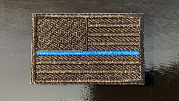 The Thin Blue Line USA "dark OPS" - velcro patch, stitched