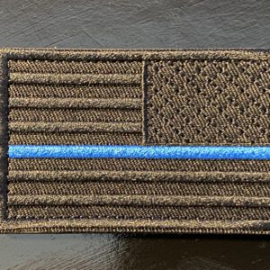 The Thin Blue Line USA "dark OPS" - velcro patch, stitched - MIRRORED – Bild 4