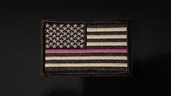 The Thin PINK Line USA - velcro patch, stitched