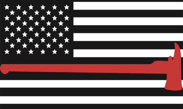 The Thin RED Line - AXT/axe - Flagge USA, groß