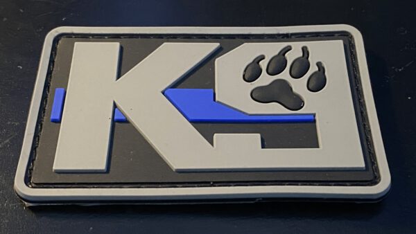 The Thin Blue Line / K-9/ Diensthund - 3D rubber patch (Klett/velcro)