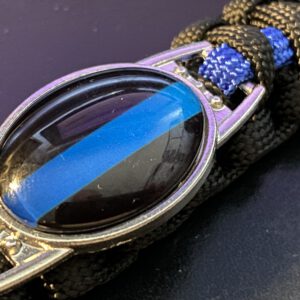 Rescue-Paracord "The Thin Blue Line" + Thin Blue Line - badge – Bild 2