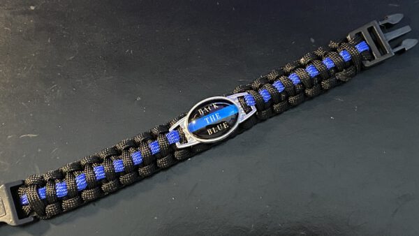 Rescue-Paracord "The Thin Blue Line" + TBL "BACK THE BLUE" - badge