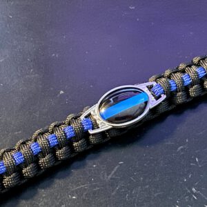 Rescue-Paracord "The Thin Blue Line" + Thin Blue Line - badge – Bild 3